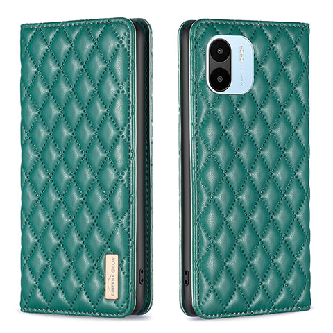 Custodia Portafoglio In Pelle Cover con Supporto B19F per Xiaomi Poco C50 Verde