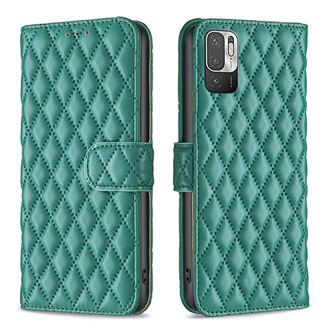 Custodia Portafoglio In Pelle Cover con Supporto B19F per Xiaomi POCO M3 Pro 5G Verde