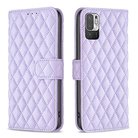 Custodia Portafoglio In Pelle Cover con Supporto B19F per Xiaomi POCO M3 Pro 5G Viola