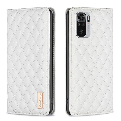 Custodia Portafoglio In Pelle Cover con Supporto B19F per Xiaomi Poco M5S Bianco