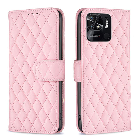 Custodia Portafoglio In Pelle Cover con Supporto B19F per Xiaomi Redmi 10 Power Oro Rosa