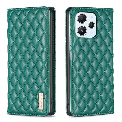 Custodia Portafoglio In Pelle Cover con Supporto B19F per Xiaomi Redmi 12 4G Verde