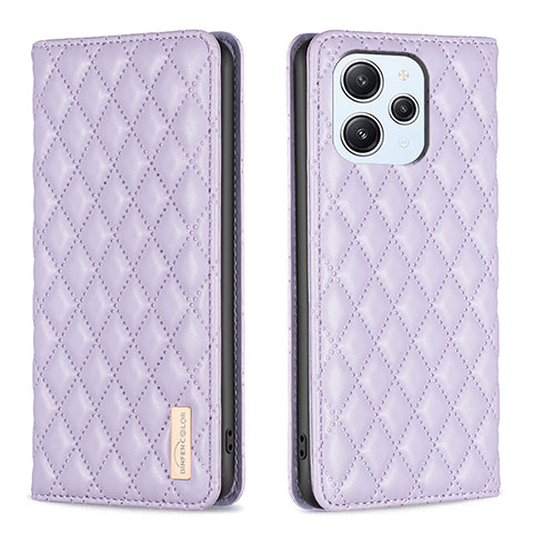 Custodia Portafoglio In Pelle Cover con Supporto B19F per Xiaomi Redmi 12 4G Viola