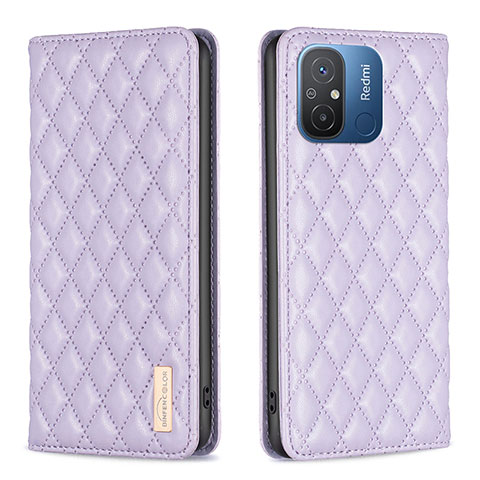 Custodia Portafoglio In Pelle Cover con Supporto B19F per Xiaomi Redmi 12C 4G Viola