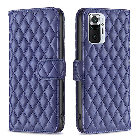 Custodia Portafoglio In Pelle Cover con Supporto B19F per Xiaomi Redmi Note 10 Pro 4G Blu