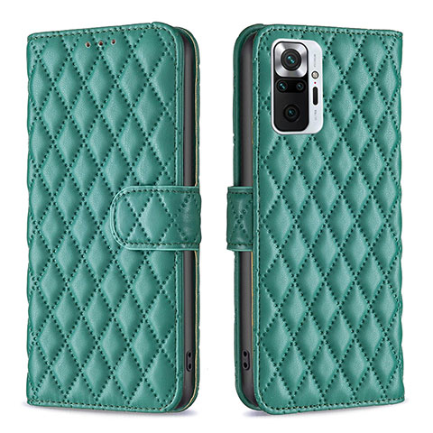 Custodia Portafoglio In Pelle Cover con Supporto B19F per Xiaomi Redmi Note 10 Pro 4G Verde