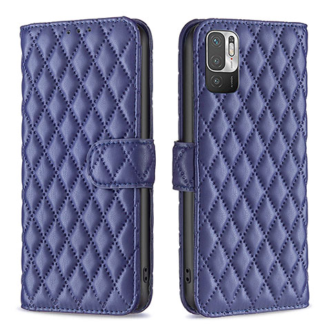 Custodia Portafoglio In Pelle Cover con Supporto B19F per Xiaomi Redmi Note 10T 5G Blu