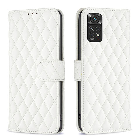 Custodia Portafoglio In Pelle Cover con Supporto B19F per Xiaomi Redmi Note 11S 4G Bianco