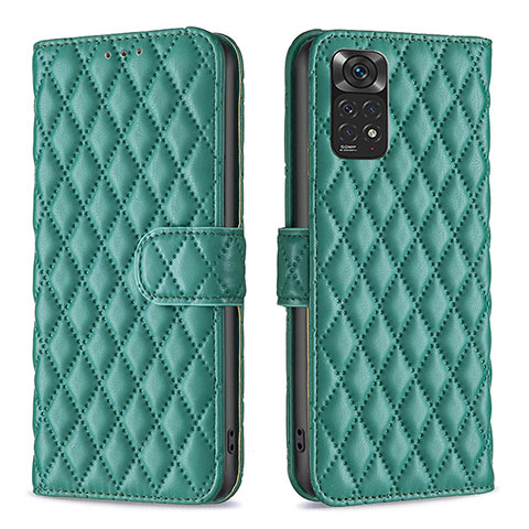 Custodia Portafoglio In Pelle Cover con Supporto B19F per Xiaomi Redmi Note 11S 4G Verde