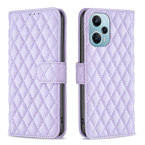 Custodia Portafoglio In Pelle Cover con Supporto B19F per Xiaomi Redmi Note 12 Turbo 5G Viola