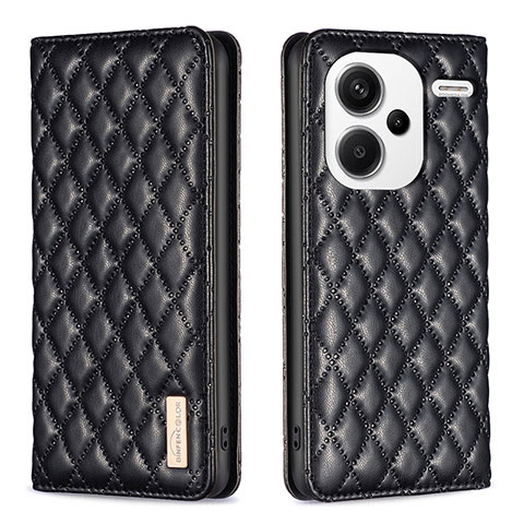 Custodia Portafoglio In Pelle Cover con Supporto B19F per Xiaomi Redmi Note 13 Pro+ Plus 5G Nero