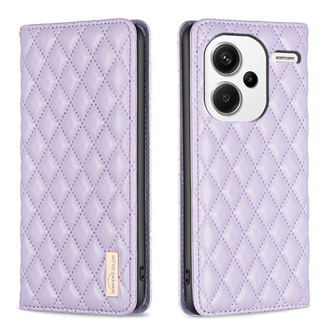 Custodia Portafoglio In Pelle Cover con Supporto B19F per Xiaomi Redmi Note 13 Pro+ Plus 5G Viola