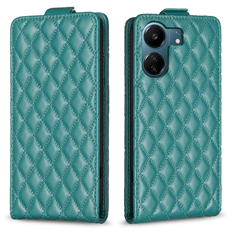 Custodia Portafoglio In Pelle Cover con Supporto B20F per Xiaomi Poco C65 Verde