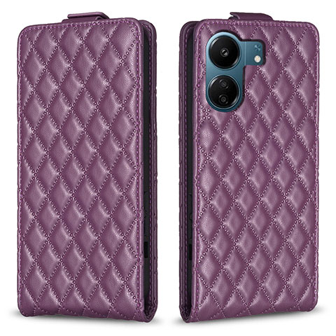 Custodia Portafoglio In Pelle Cover con Supporto B20F per Xiaomi Poco C65 Viola