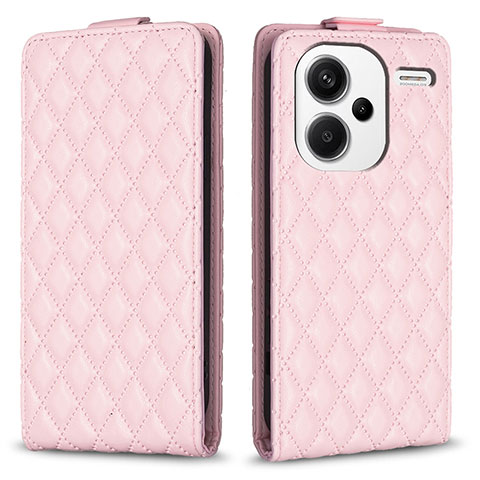 Custodia Portafoglio In Pelle Cover con Supporto B20F per Xiaomi Redmi Note 13 Pro+ Plus 5G Oro Rosa