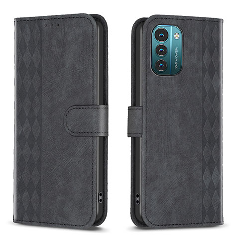 Custodia Portafoglio In Pelle Cover con Supporto B21F per Nokia G11 Nero