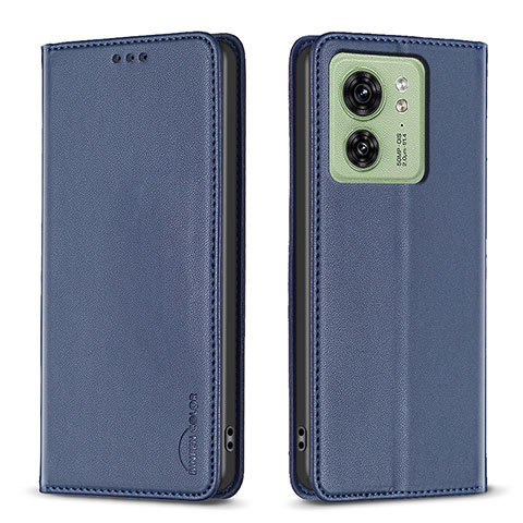 Custodia Portafoglio In Pelle Cover con Supporto B22F per Motorola Moto Edge (2023) 5G Blu