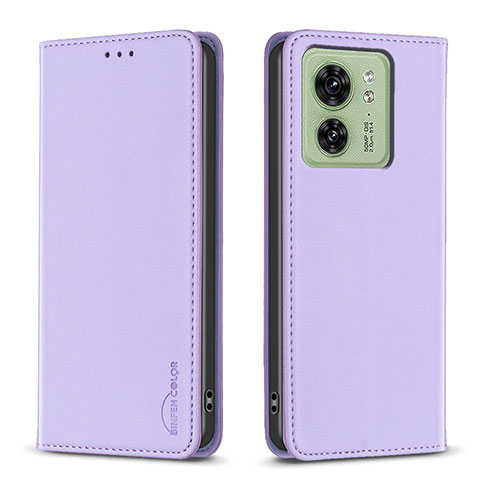 Custodia Portafoglio In Pelle Cover con Supporto B22F per Motorola Moto Edge (2023) 5G Lavanda