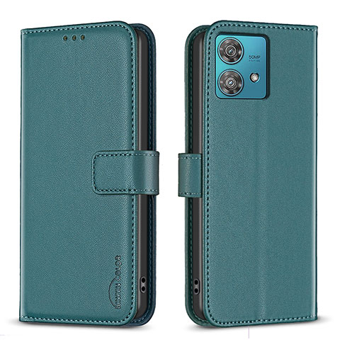 Custodia Portafoglio In Pelle Cover con Supporto B22F per Motorola Moto Edge 40 Neo 5G Verde