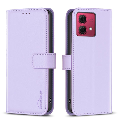 Custodia Portafoglio In Pelle Cover con Supporto B22F per Motorola Moto G84 5G Lavanda