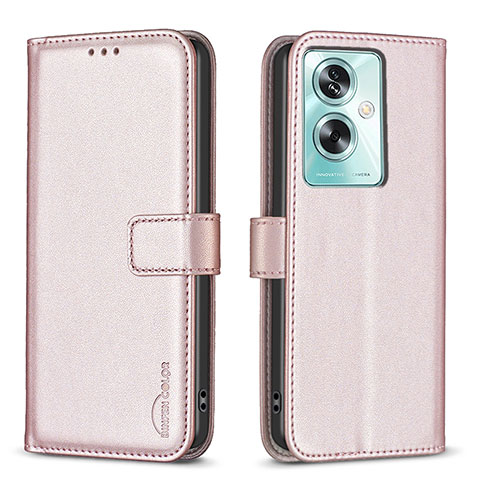 Custodia Portafoglio In Pelle Cover con Supporto B22F per Oppo A2 5G Oro Rosa