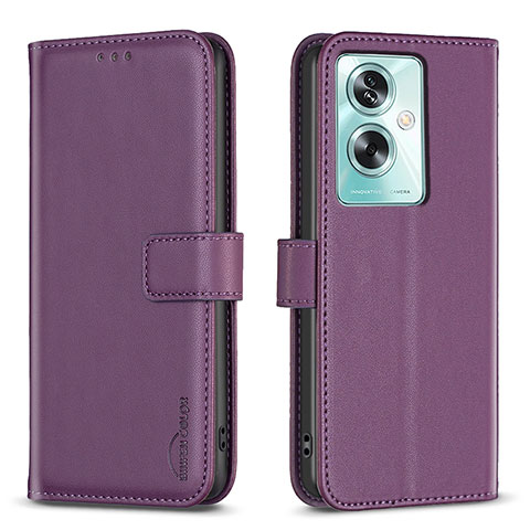 Custodia Portafoglio In Pelle Cover con Supporto B22F per Oppo A79 5G Viola