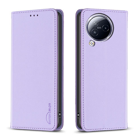 Custodia Portafoglio In Pelle Cover con Supporto B22F per Xiaomi Civi 3 5G Lavanda