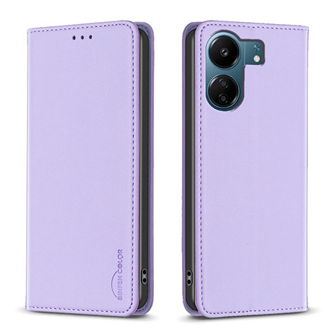 Custodia Portafoglio In Pelle Cover con Supporto B22F per Xiaomi Poco C65 Lavanda