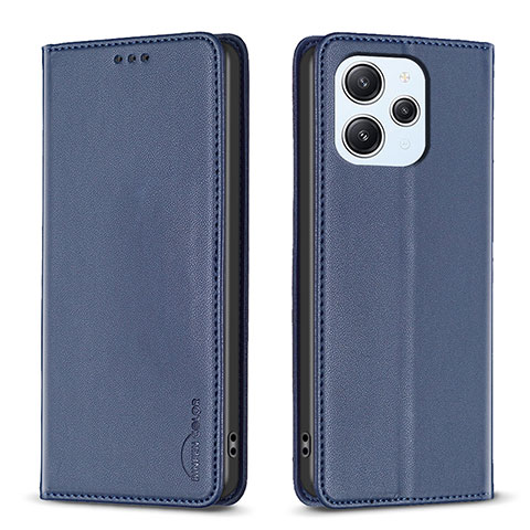 Custodia Portafoglio In Pelle Cover con Supporto B22F per Xiaomi Redmi 12 4G Blu