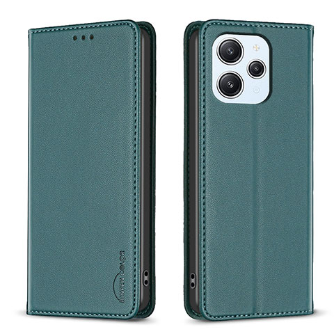 Custodia Portafoglio In Pelle Cover con Supporto B22F per Xiaomi Redmi 12 4G Verde