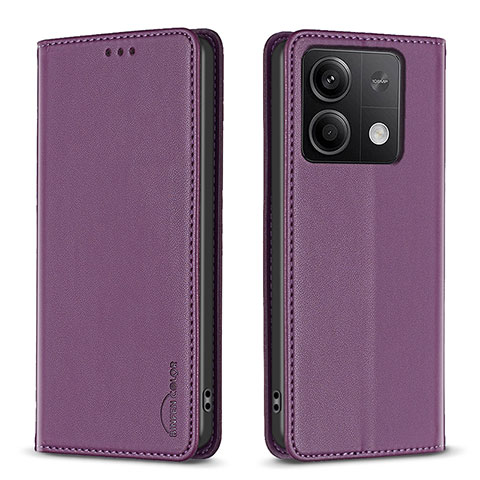 Custodia Portafoglio In Pelle Cover con Supporto B22F per Xiaomi Redmi Note 13 5G Viola