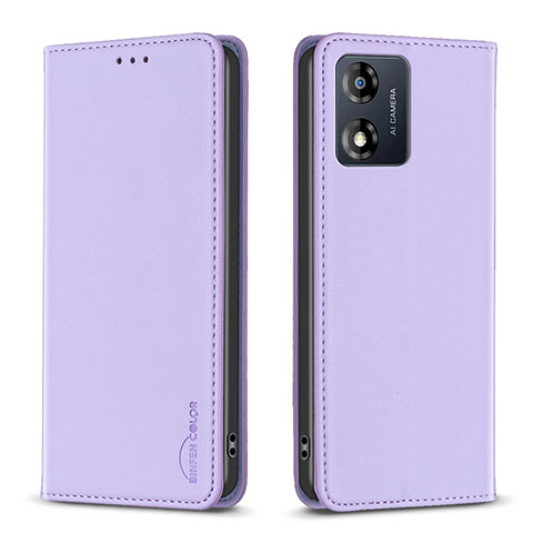 Custodia Portafoglio In Pelle Cover con Supporto B23F per Motorola Moto E13 Lavanda