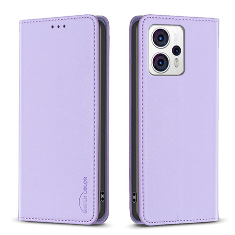 Custodia Portafoglio In Pelle Cover con Supporto B23F per Motorola Moto G23 Lavanda