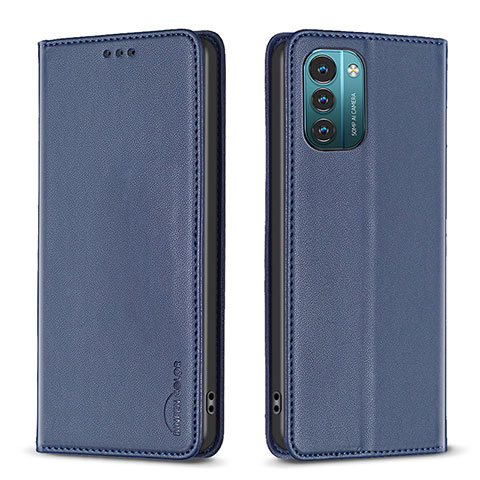 Custodia Portafoglio In Pelle Cover con Supporto B23F per Nokia G11 Blu