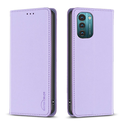 Custodia Portafoglio In Pelle Cover con Supporto B23F per Nokia G11 Lavanda