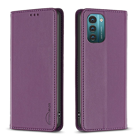 Custodia Portafoglio In Pelle Cover con Supporto B23F per Nokia G11 Viola