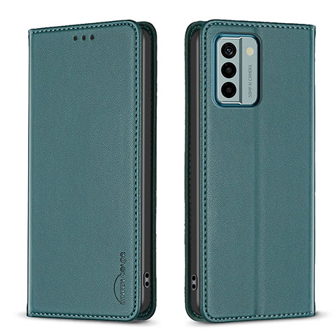 Custodia Portafoglio In Pelle Cover con Supporto B23F per Nokia G22 Verde