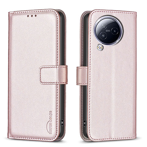 Custodia Portafoglio In Pelle Cover con Supporto B23F per Xiaomi Civi 3 5G Oro Rosa