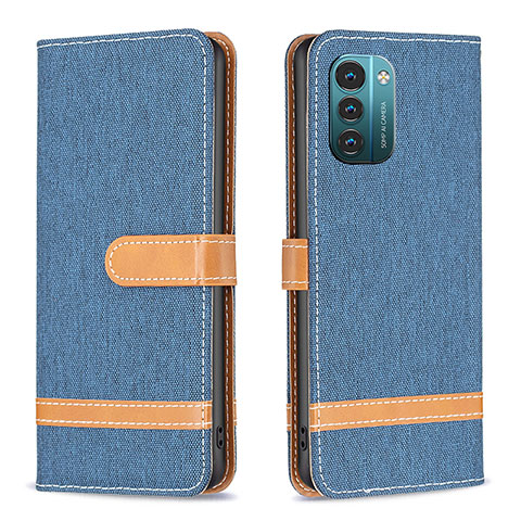 Custodia Portafoglio In Pelle Cover con Supporto B24F per Nokia G11 Cielo Blu