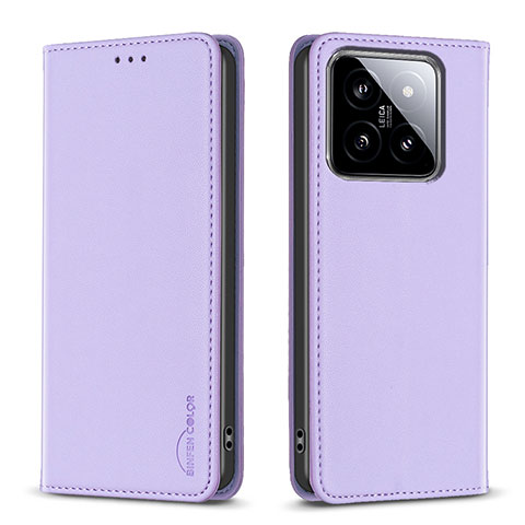 Custodia Portafoglio In Pelle Cover con Supporto B24F per Xiaomi Mi 14 Pro 5G Lavanda