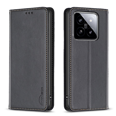 Custodia Portafoglio In Pelle Cover con Supporto B24F per Xiaomi Mi 14 Pro 5G Nero