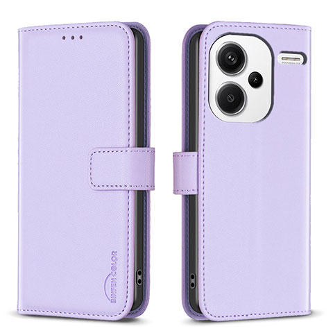 Custodia Portafoglio In Pelle Cover con Supporto B24F per Xiaomi Redmi Note 13 Pro+ Plus 5G Lavanda