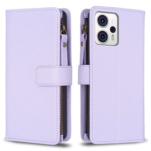 Custodia Portafoglio In Pelle Cover con Supporto B25F per Motorola Moto G13 Lavanda