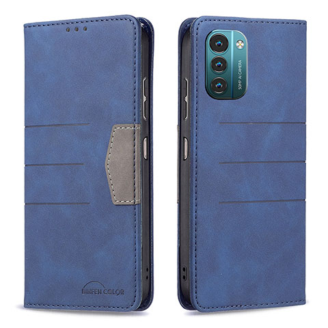 Custodia Portafoglio In Pelle Cover con Supporto B26F per Nokia G11 Blu