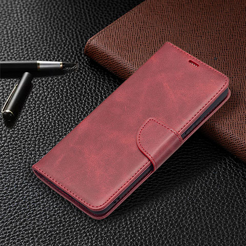Custodia Portafoglio In Pelle Cover con Supporto BF1 per Xiaomi Redmi Note 10 Pro 4G Rosso