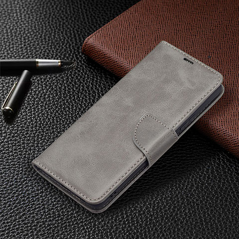 Custodia Portafoglio In Pelle Cover con Supporto BF1 per Xiaomi Redmi Note 10 Pro Max Grigio