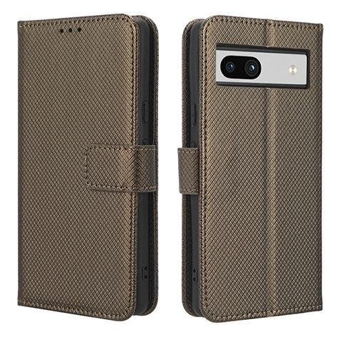 Custodia Portafoglio In Pelle Cover con Supporto BY1 per Google Pixel 7a 5G Marrone