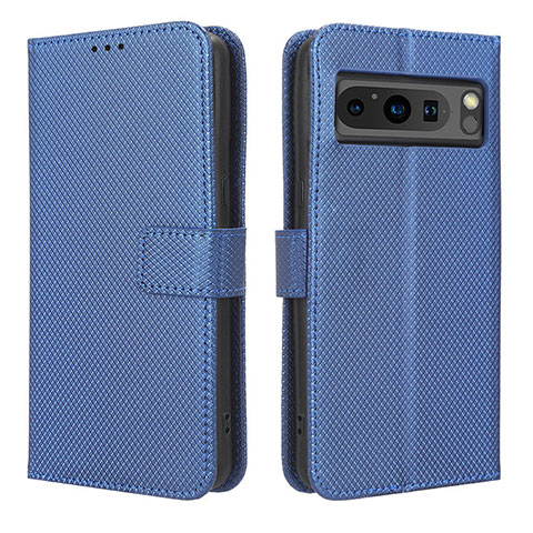 Custodia Portafoglio In Pelle Cover con Supporto BY1 per Google Pixel 8 Pro 5G Blu