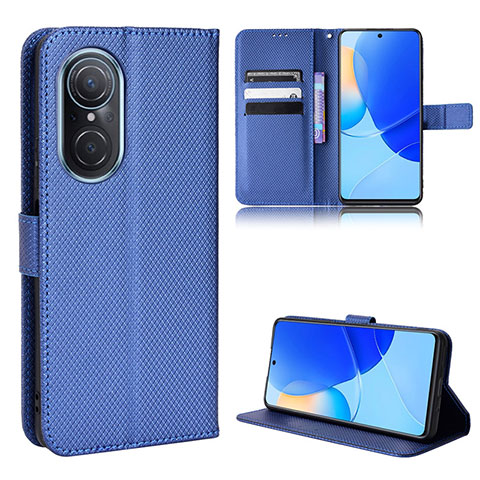 Custodia Portafoglio In Pelle Cover con Supporto BY1 per Huawei Honor 50 SE 5G Blu