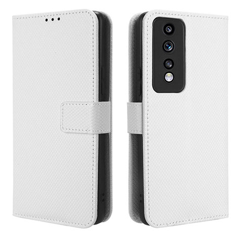 Custodia Portafoglio In Pelle Cover con Supporto BY1 per Huawei Honor 80 GT 5G Bianco